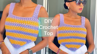 How To Crochet  The Alpine Stitch  Corset Top #accrochets #crochettop #tutorial