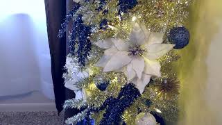 Pencil Slim Christmas Tree Decorating Tips + Easy Base Stand Skirt