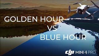 DJI Mini 4 Pro Footage - Golden Hour vs Blue Hour