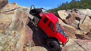 Axial SCX6 | Big Rig Takes on Big Rocks on the American River