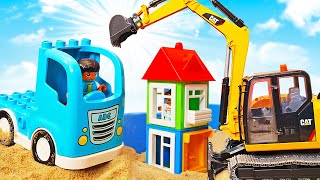 Kapuki Coches | ¡La excavadora de oruga aprende a construir una casa! 🏗️🚜 Videos para niños