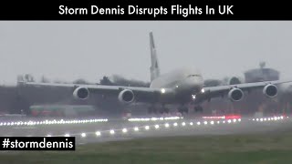 Storm Dennis Disrupts Flights In UK