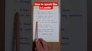 Hoe to speak like a Leader #english #vocabulary #englishlearn #satisfying #learning