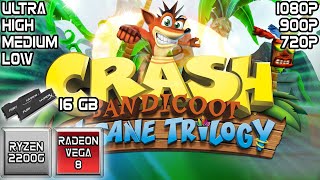 Crash Bandicoot N. Sane Trilogy Ryzen 3 2200G & 16 GB RAM (2x8) - Complete Benchmark