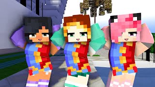 chicken wing pomni aphmau kc and kim  - minecraft animation #shorts