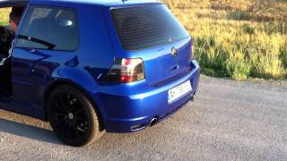 Golf V6 R turbo C2 motorsports - stage 3 - sound test - 2.5inch straight pipe - throttle