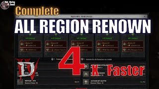 [ Diablo 4] RENOWN SPEEDRUN, DO BEFORE FIXED ! |  Complete All Renown Rewards At 4 Times The Speed