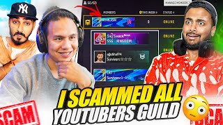 I Scammed All Big Youtubers V Badge  Guild 😱 I Got Top 1 Guild Challenge - Garena Free Fire Max