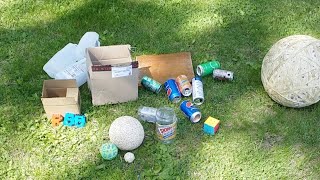 random items vs giant rubber band ball