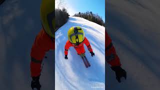 Dynamic Short Turns on different slopes #ski #carvingskills #shorts