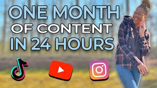 HOW TO CREATE ONE MONTH of Content in 24 Hours | Instagram Made Easy!