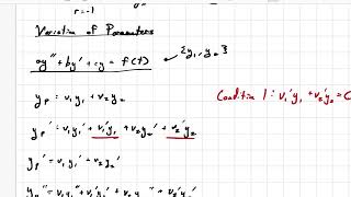 Diff. Eq #14 - Variation of Parameters for second order differential equations