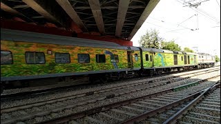 Aggressive Duronto Express passes through Hindaun City | Indian Railway