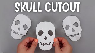 DIY Paper Skull Cutout | Spooky Halloween Crafts