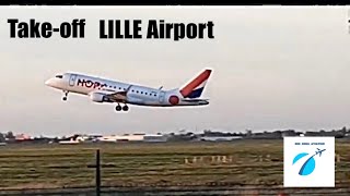 Takeoff Embraer 170 AirFrance HOP! (old livery)  Lille-Lesquin (LFQQ)