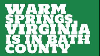 What county is Warm Springs, Virginia in?