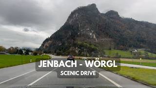 Jenbach - Wörgl | Rainy Alpine drive | 4k HDR Dolby Vision | Tirol, Austria