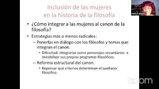 CONFERENCIA DE POSGRADOS: "Recuperando las voces de las filósofas: