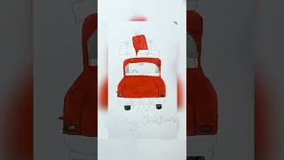 We Wish You A Marry Christmas Gift Car Drawing