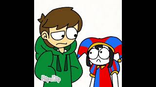 Edd meets Pomni #eddsworld #digitalcircus #flipaclip