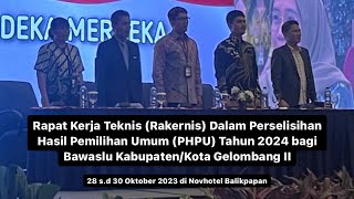 Bawaslu Kaltim Hardiri Rapat Kerja Teknis Penguatan Kelembagaan Bawaslu di Bidang Hukum Tahun 2024