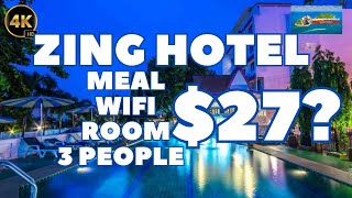 [4K 60fps] Zing Hotel | Cheapest Hotel in Pattaya + Review #walkingtour #pattaya  #thailand