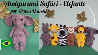 Elefante Amigurumi Safári - Corpo Base Amigurumi Sem Costura