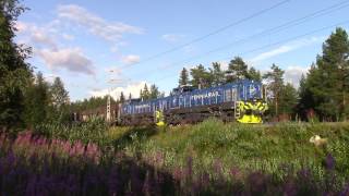 Fennia Rail freight train T 7002 from Kemijärvi to Oulu @Honkatie level crossing