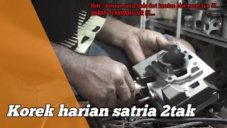 korek harian satria Hiu 2tak // kasian sudah kesana sini motor gak enak enak // #2stroke #satriahiu