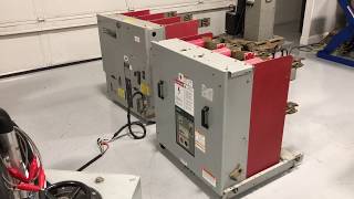 Operations check on a PowlVac Medium Voltage Circuit Breaker.