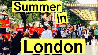 London Streets in the Summer - the tourists, the cars, the crazy rickshaws