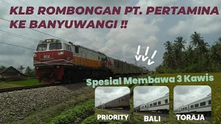 FULL KERETA MEWAH MENUJU BANYUWANGI | KERETA LUAR BIASA (KLB) ROMBONGAN PT PERTAMINA