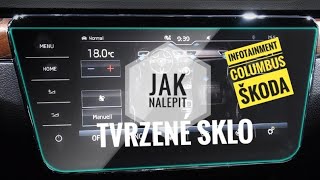 Jak nalepit folii? How to glue protective tempered glass for Infotainment Columbus Škoda Superb 3