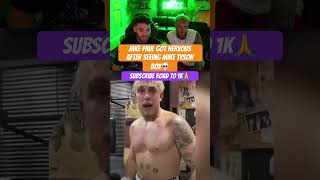 Jake Paul got nervous after seeing Mike Tyson box 😭 #adinross #miketyson #jakepaul #boxing