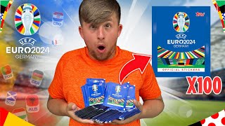 RONALDO HUNT! 🤯 | Opening 100 Packs of Topps EURO 2024 STICKERS! 🔥