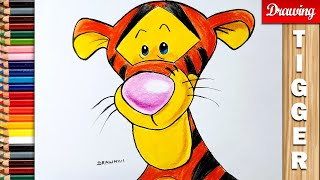 How to Draw Tigger From Winnie the Pooh