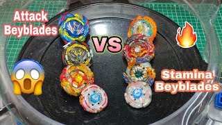 Attack Beyblades vs Stamina Beyblades Battle🤔 | Who wins 😱 Beyblade Burst | Metal