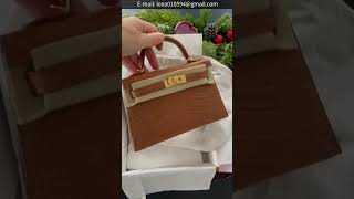 Unboxing| Mini Kelly Matte Crocodile Gold with GHW  #shorts #luxurybag #hermes #minikelly #fashion