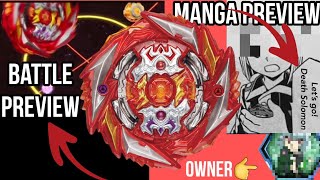 NEW DEATH SOLOMON OWNER ! and Battle Preview + Manga Preview ! Beyblade Burst DB