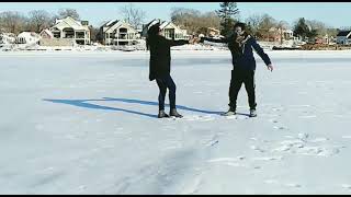 humko hami se chura lo dil me kahin tum chupa lo#flim mohabbatein#dance on frozen lake USA