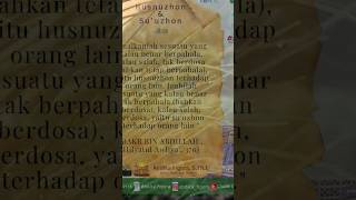 HUSNUZHON DAN SU'UZHON #perjalananrasa #katamutiarahikmah #videoshort #penyuluhagamaislambergerak