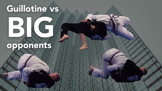 Guillotine vs BIG opponents (double my size) - De Groot BJJ