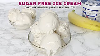 Sugar-Free Banana Ice Cream | Banana Ice Cream | No Sugar Homemade Ice Cream