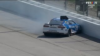 CHRISTOPHER BELL CRASH - 2023 ADVENT HEALTH 400 NASCAR CUP SERIES AT KANSAS