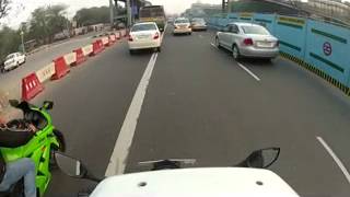 KTM Duke 200 and Kawasaki Ninja Casual Ride on a Delhi Road