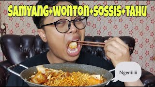 SAMYANG WONTON PEDAS DAN SOSSIS KENZLER GOCHUJANG || KULINER INDONESIA