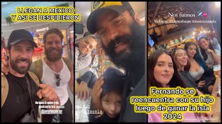 Fernando se reencuentra con su hijo,Jorge y Silverio se abrazan,así llegaron a Mexico los de la isla