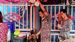 Amazing Thai Tea Pulling Skill, Thailand Street Food