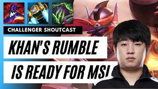 DWG Khan WRECKS on Rumble While Preparing for MSI - LoL Challenger Shoutcast