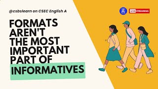 The "formats question" for CSEC English A with @csbainsuccess